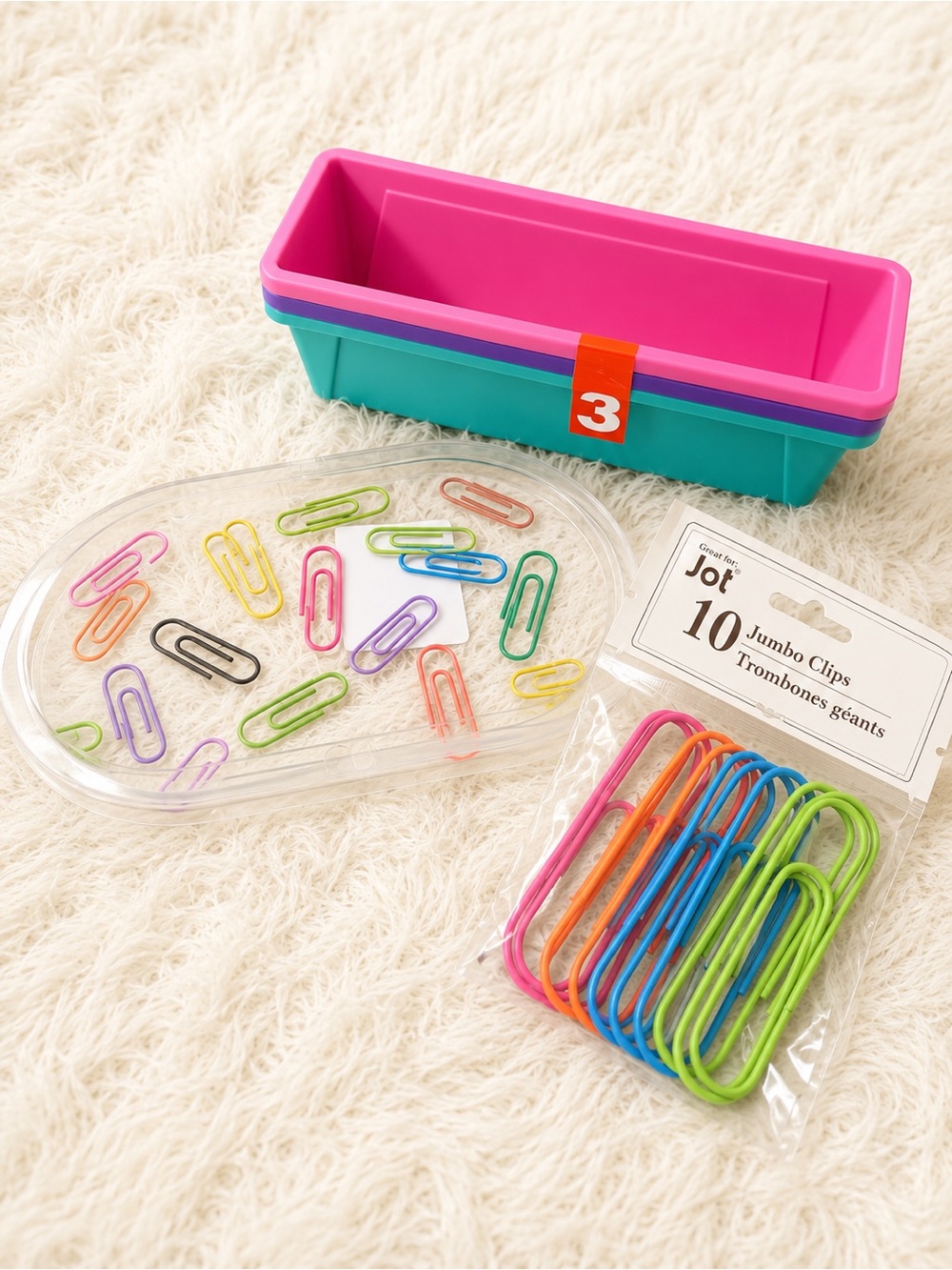 Paper clip themed school set